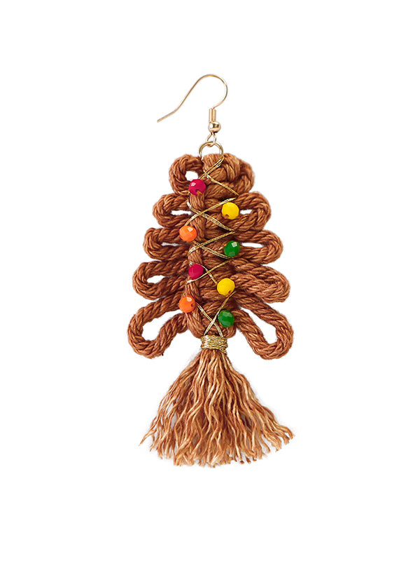 Tasseled Earrings Christmas Tree Accessories