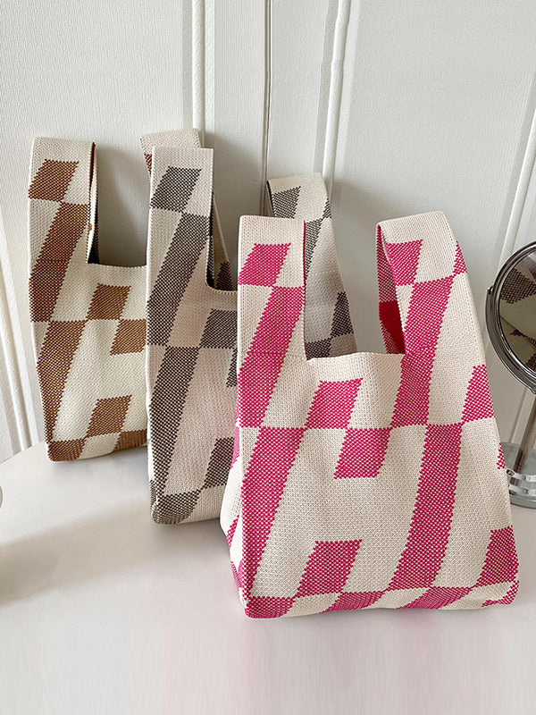 Geometric Bags Accessories Woven Handbag