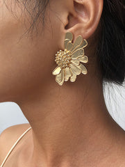 Vintage Alloy Flower Earrings