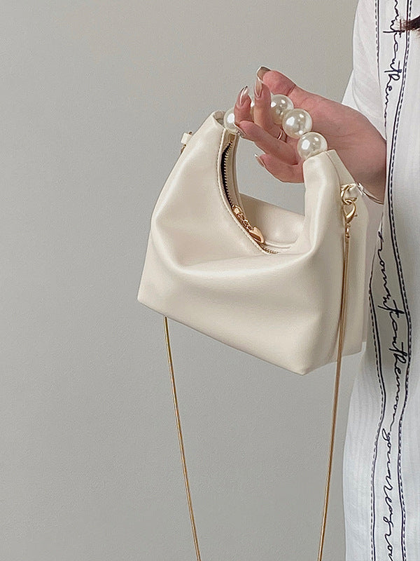 Chains Zipper Pearl Handle The Dumpling Bags