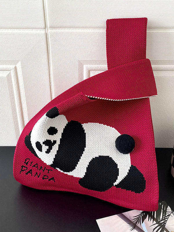 Animal Printed Bags Accessories Woven Handbag