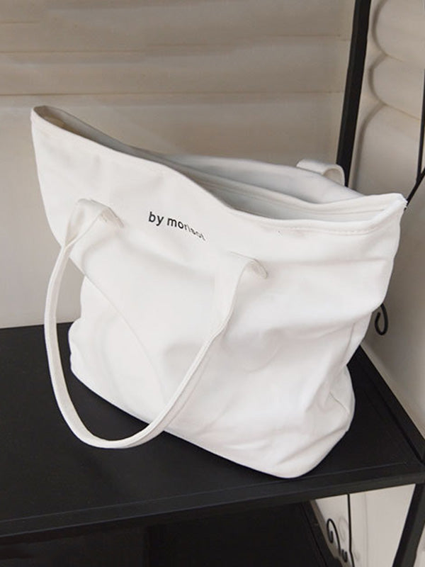 Casual Simple Letter Printed Tote Bag