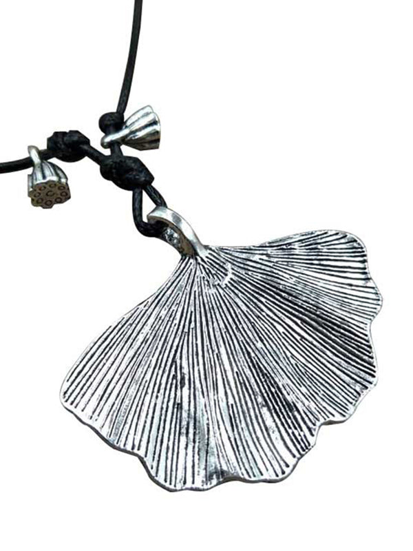 Artistic Retro Vintage Alloy Leaf  Necklace