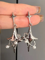 Normcore Geometric Star Shape Drop Earrings