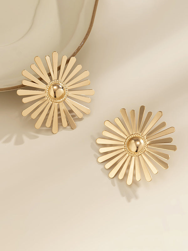 Geometric Flower Shape Earrings Accessories