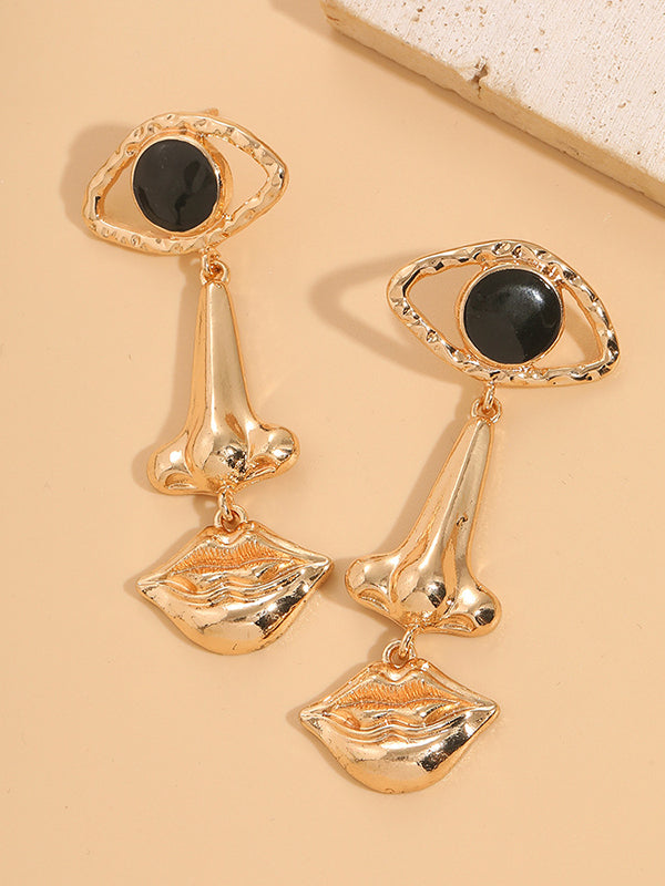 Contrast Color Geometric Drop Earrings Earrings Accessories