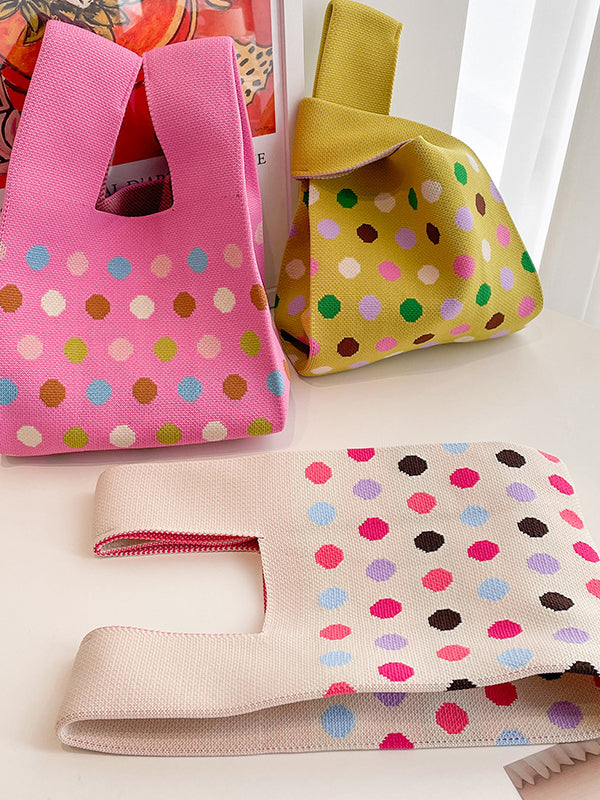 Multi-Colored Polka Dot Bags Handbags