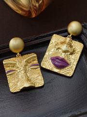 Asymmetric Embossed Earrings Accessories