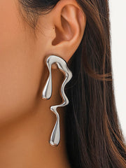 Geometric Solid Color Drop Earrings