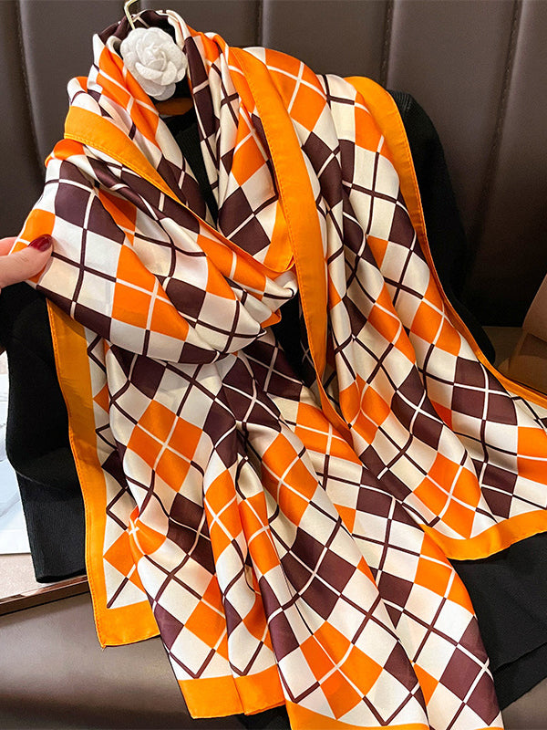 Plaid Sun Protection Shawl&Scarf