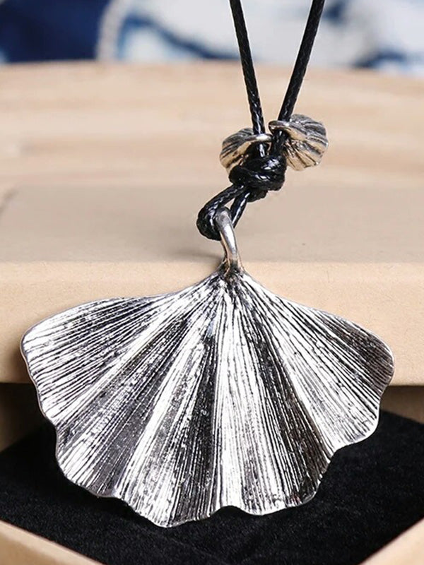 Artistic Retro Vintage Alloy Leaf  Necklace