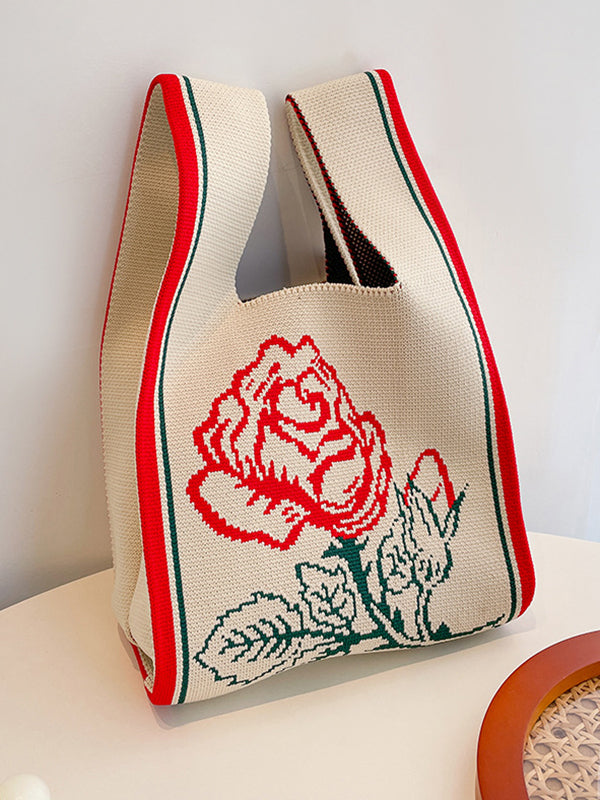 Bolsos florales Bolso tejido 