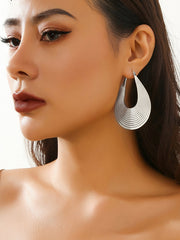 Geometric Hollow Solid Color Drop Earrings