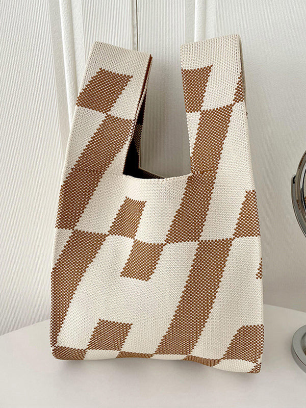 Geometric Bags Accessories Woven Handbag