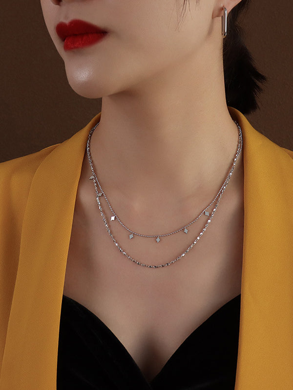 Simple Alloy Geometric Necklaces Accessories