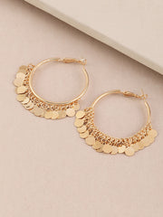 Fashion Tasseled Solid Color Geometric Earrings Accessories