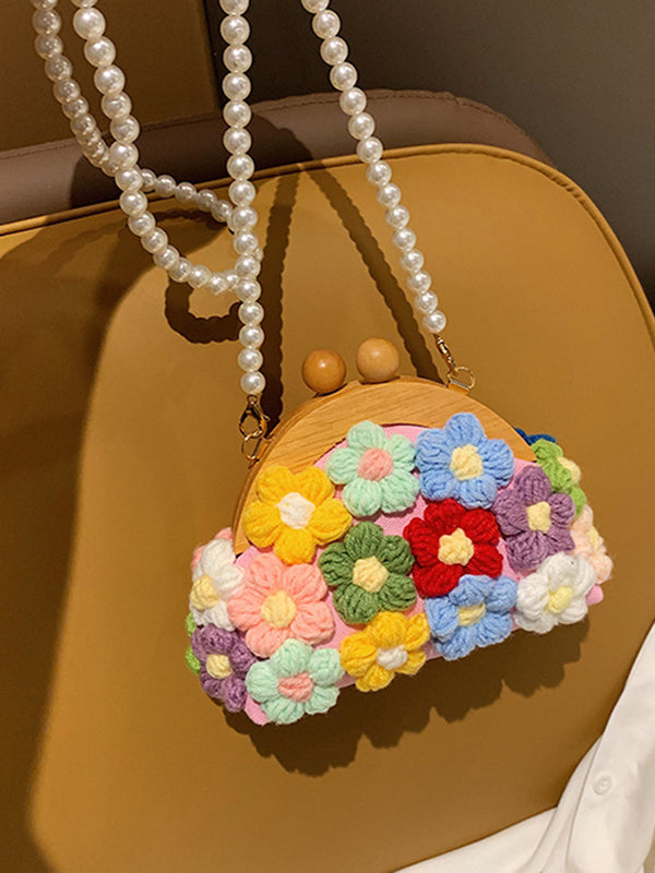 Chains Flower Shape Crossbody Bags Handbags