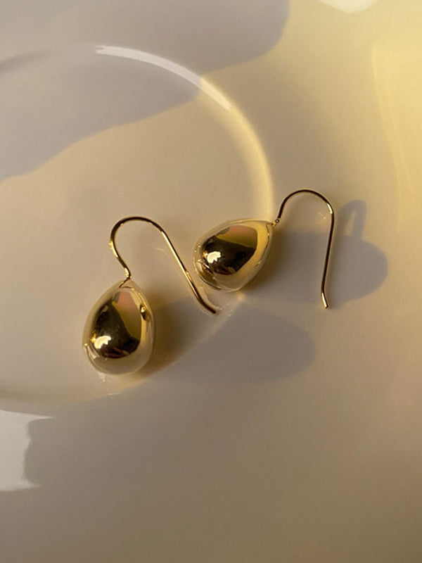 Simple Geometric Waterdrop Shape Earrings Accessories