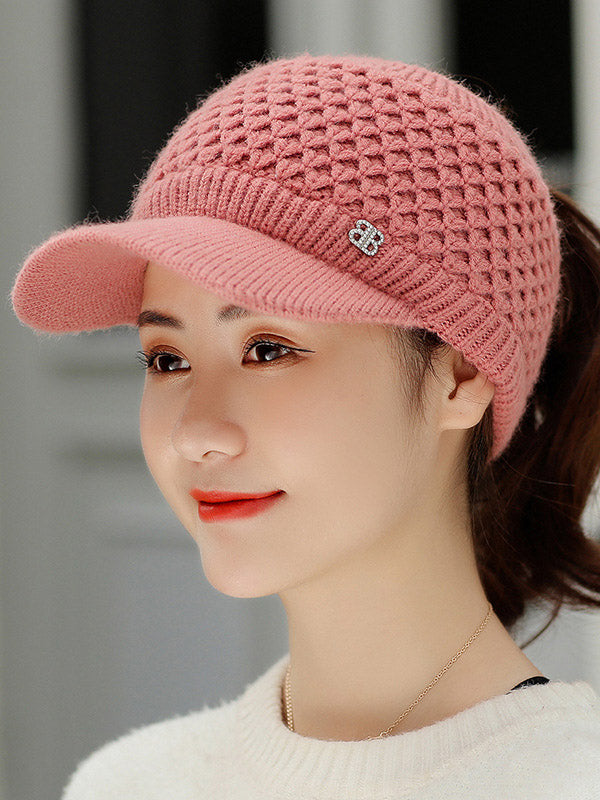 Original Solid Warm Hole Knitting Hat