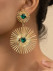 Color-Block Sun Flower Ear-Ring