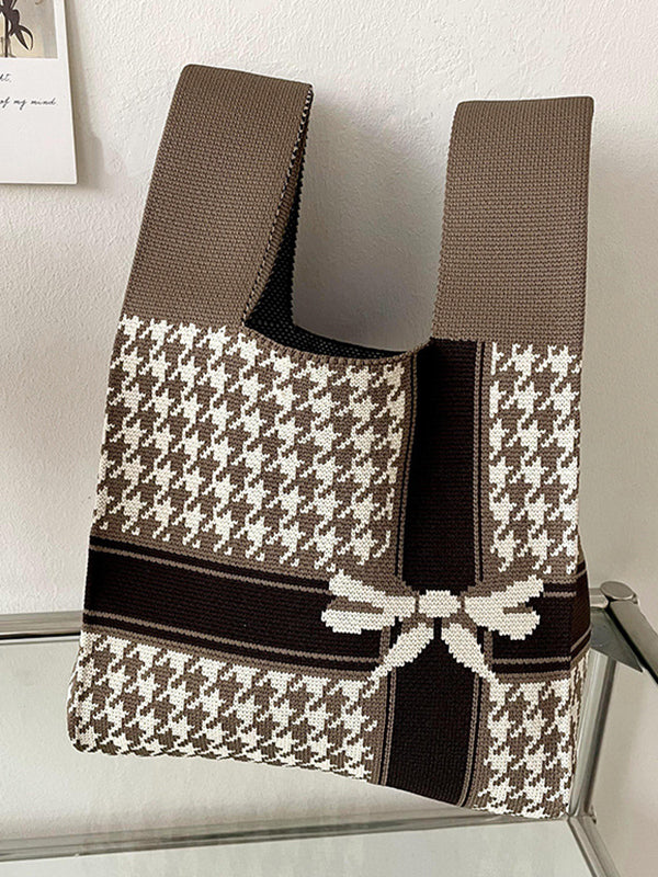 Printed Bags Accessories Woven Handbag