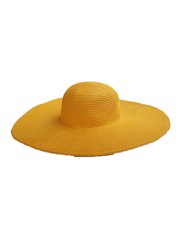 Simple Casual Vacation 10 Colors Wide Brim Hat