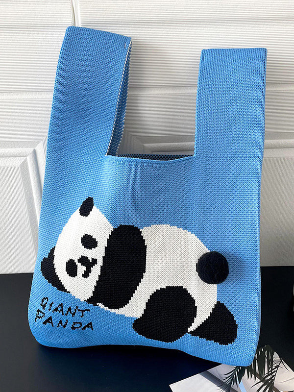 Animal Printed Bags Accessories Woven Handbag