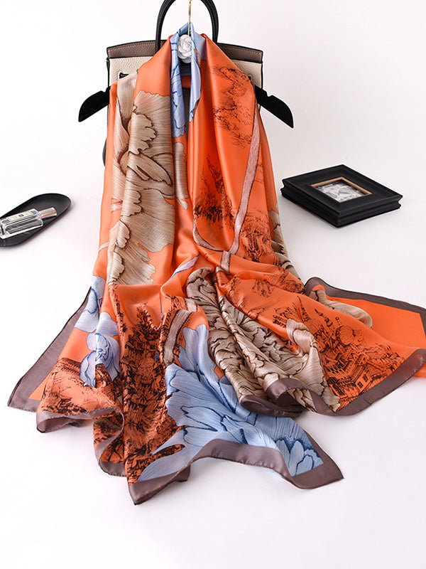 Vacation Floral Printed Shawl&Scarf