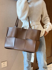 Solid Color Split-Joint Bags Handbags Tote Bags