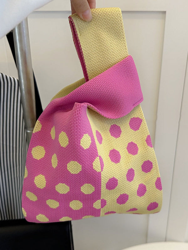 Multi-Colored Polka-Dot Split-Joint Bags Accessories