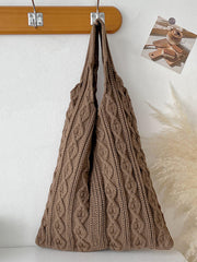 Woven Solid Color Handbags