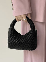 Cute Solid Color Woven Bags Handbags