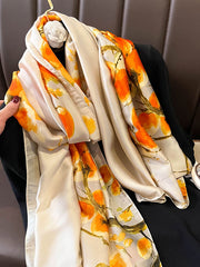 Flower Print Sun Protection Scarf