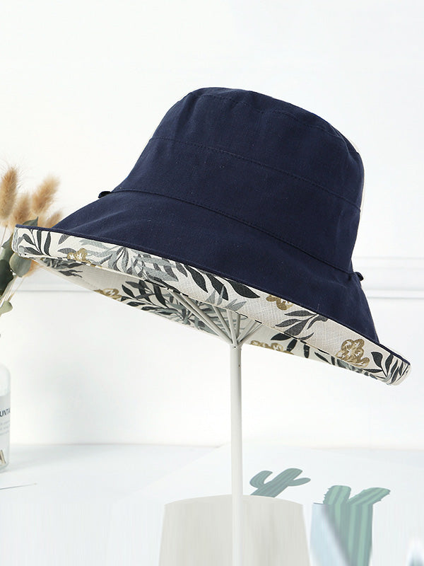 Original Solid&Printing Reversible Foldable Sun-Protection Bucket Hat