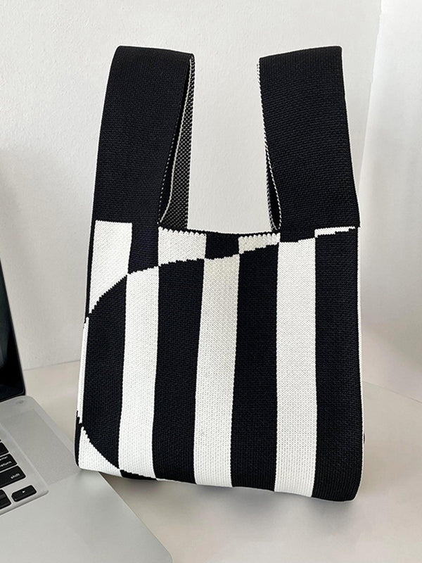 Striped Bags Accessories Woven Handbag