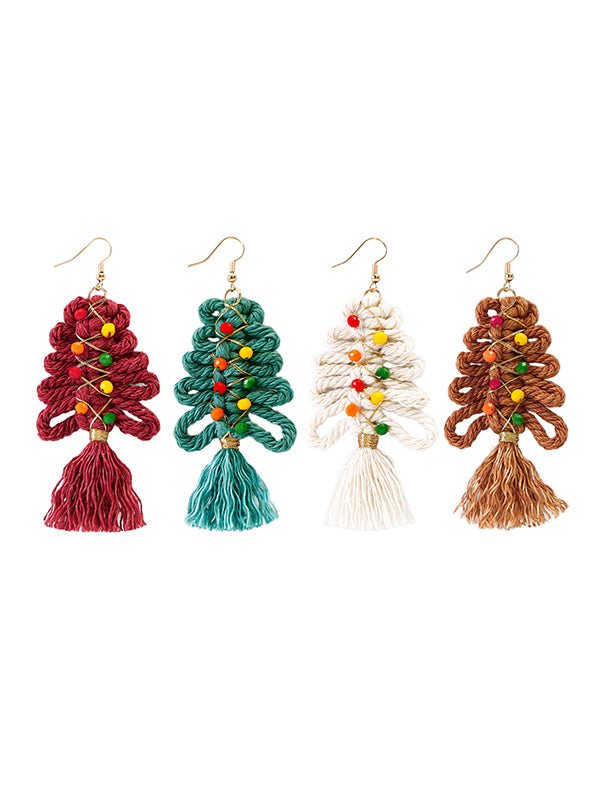 Tasseled Earrings Christmas Tree Accessories