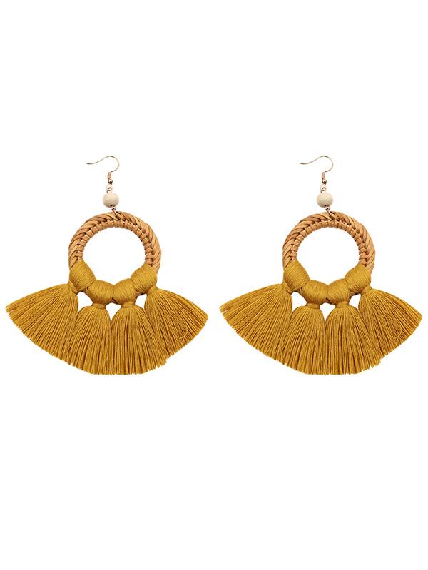 Tasseled Knitting Bohemia Earrings