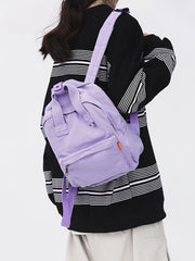 Simple Casual 5 Colors Canvas Backpack