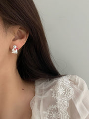 Cute Love Rabbit Shape Asymmetric Earrings