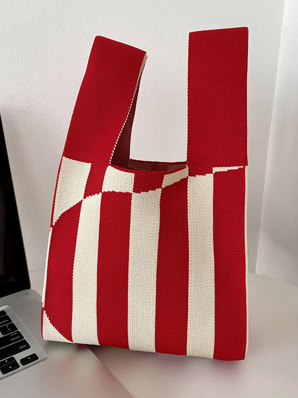 Striped Bags Accessories Woven Handbag