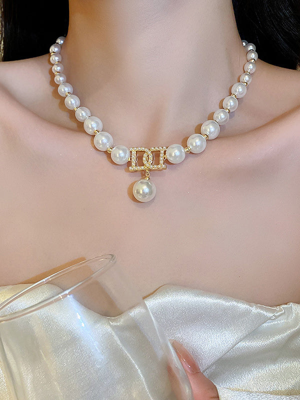 Imitation Pearl Dainty Necklace Necklaces Accessories