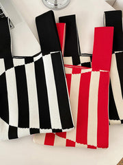 Striped Bags Accessories Woven Handbag