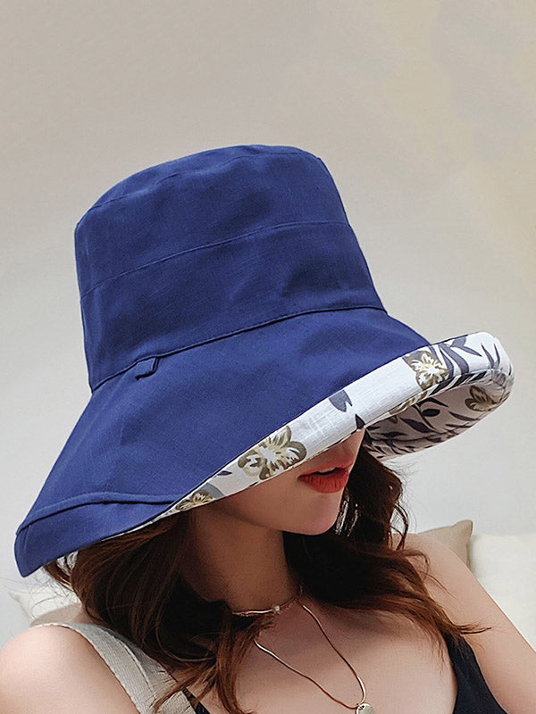 Original Solid&Printing Reversible Foldable Sun-Protection Bucket Hat