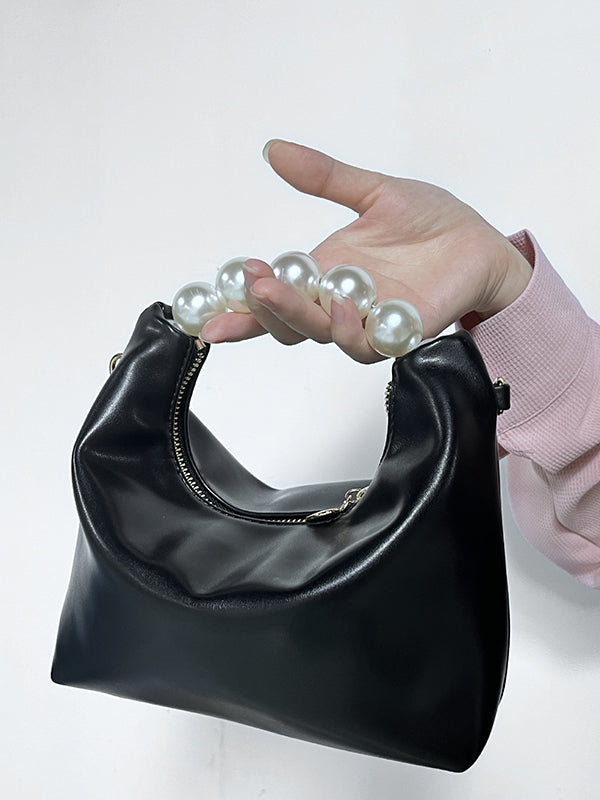 Chains Zipper Pearl Handle The Dumpling Bags