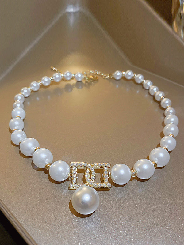 Imitation Pearl Dainty Necklace Necklaces Accessories