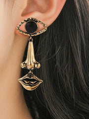 Contrast Color Geometric Drop Earrings Earrings Accessories