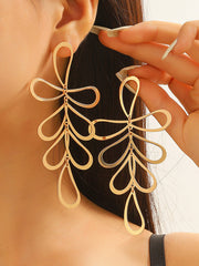 Flower Shape Hollow Tasseled Ear-Ring