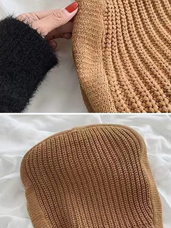 Simple Solid Color Chic Knitting Bags Accessories