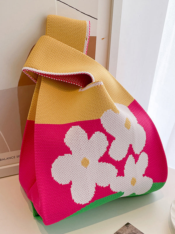 Floral Bags Woven Handbag