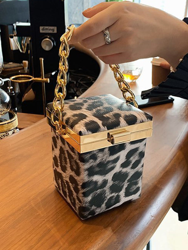 Chains Leopard Crossbody Bags